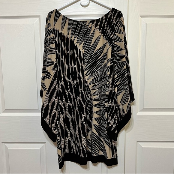 Bisou Bisou Sheath Dress Bell Sleeve Black/Brown - Picture 3 of 9